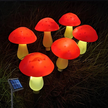 Solar Outdoor Garden Pathway Mushroom Light Sets