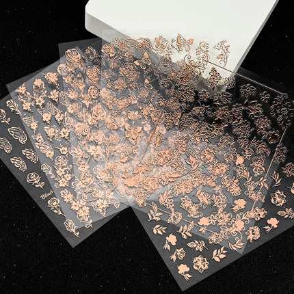 6pcs 3D Luminous Butterfly Nail Stickers