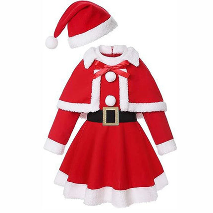 Baby Girl Elk Christmas Santa Hooded Costume