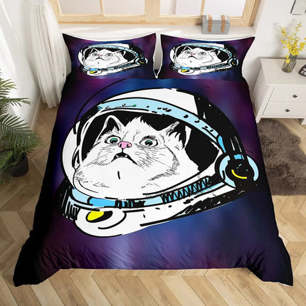 Kids Room Cartoon Astronaut Duvet Cover Bedding Set