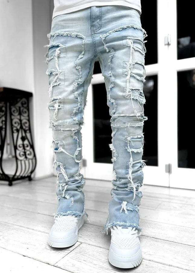 Men Straight Fit Stretch Casual Denim Jeans