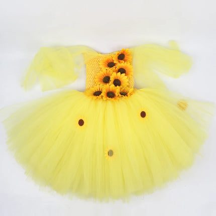 Girl Yellow Sunflower Party Costumes