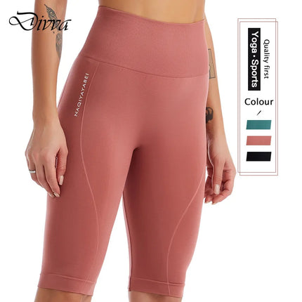 Women High Waist Yoga Running Shorts