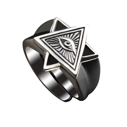 Men Vintage Ancient Egyptian Mythology Eye of Horus Symbol Ring