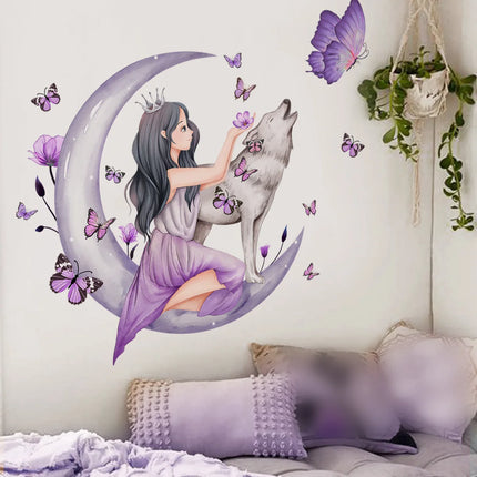 Moon Girl Vinyl 3D Child Wall Stickers