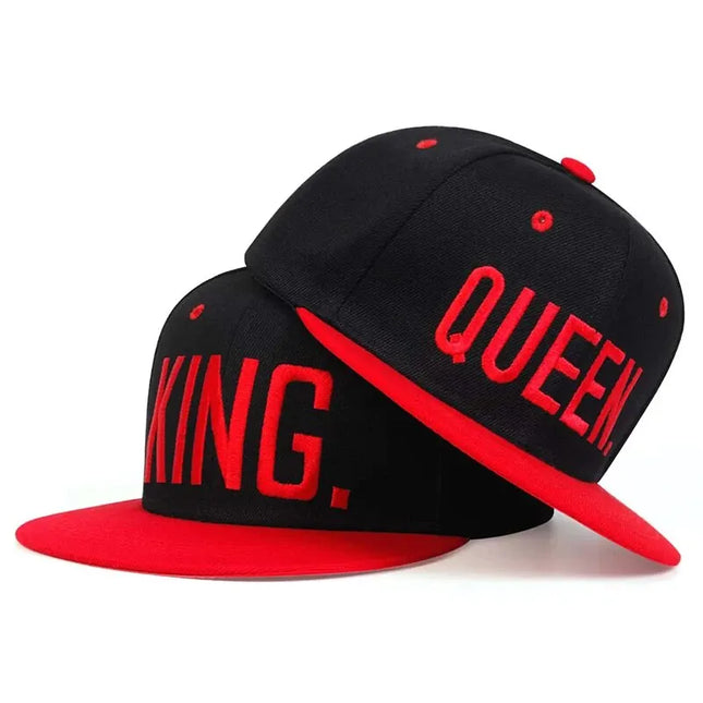 King Queen 2pc Adjustable Baseball Hat