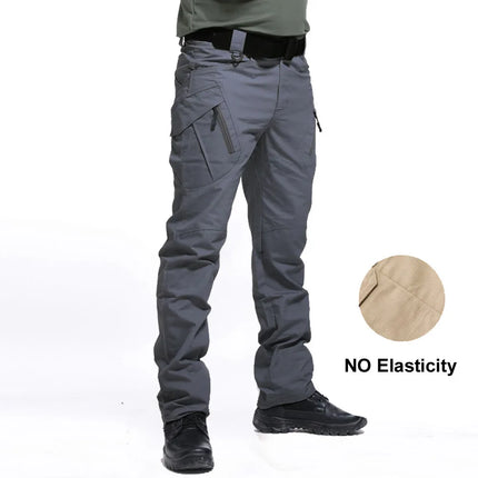 Men Tactical Slim Green Khaki Cargo Pants