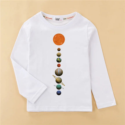 Baby Girl Summer Solar System 3-14T Space Tees
