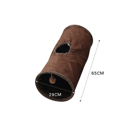 Cat Toys Long Suede Collapsible Tunnel - Mad Fly Essentials