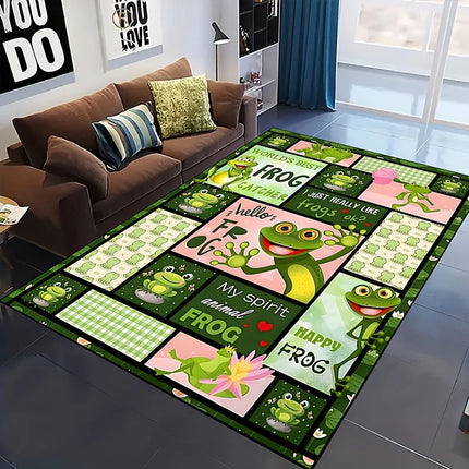 Kids Cartoon Frog Game Floor Mat