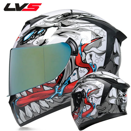 Motorcycle Double Visor 3D Dragon Helmet