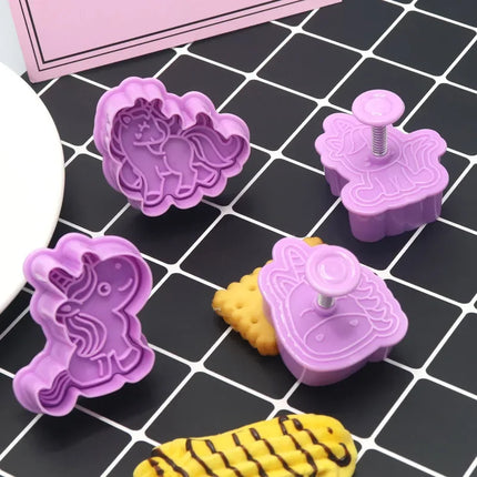 Kitchen Unicorn 3D Cookie Cutters Baking Pastry Cutlery