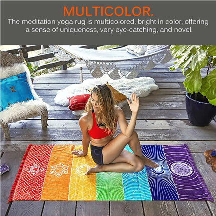 Meditation Yoga Rug Multipurpose Tassel Floor Mat