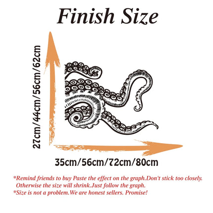 Large Octopus Tentacles Kraken 3D Ocean Wall Sticker