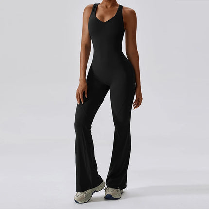 Women Training Jumpsuit Solid Fitness Rompers