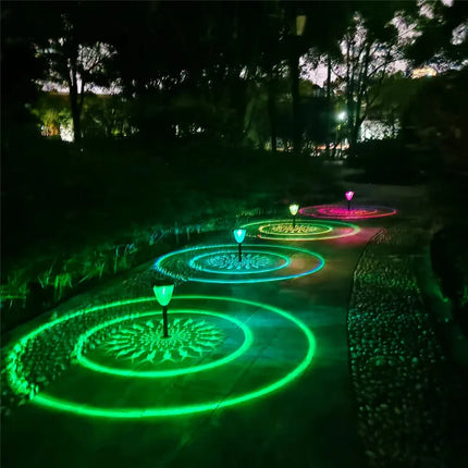 Circle Shadow Garden Solar LED Landscape Light