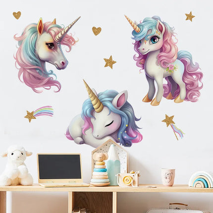 Girls Room 3D Unicorn Wall Stickers