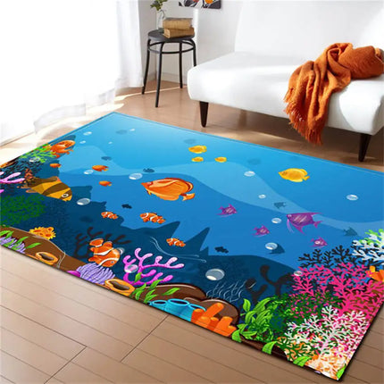 Home 3D Butterfly Animal Anti-Slip Modern Rugs