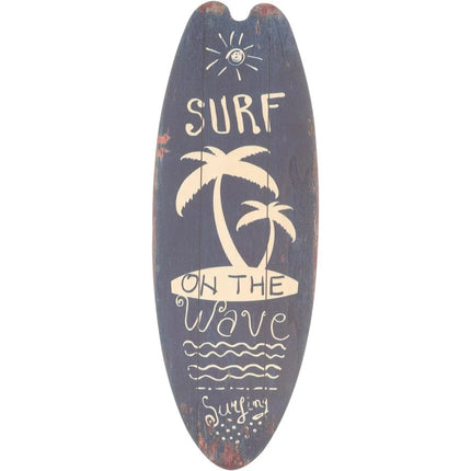 Surf the Wave Surfboard Wall Sign Decor