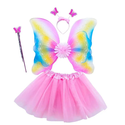 Girl 4pc LED Fairy Butterfly Costume Set