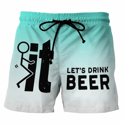 Men Funny Banana Crab Animal 3D Boardshorts