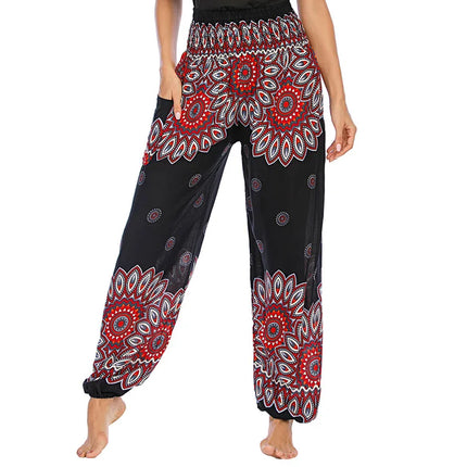 Women Loose Casual Bohemian Yoga Fitness Pants