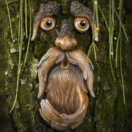 Unique Tree Face Bird Feeder Garden Decor