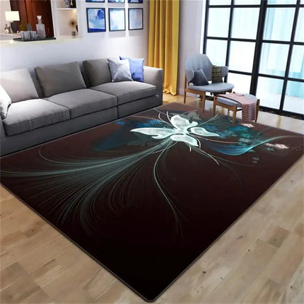 Home 3D Butterfly Animal Anti-Slip Modern Rugs