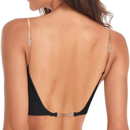 Women Bralette Backless Low Cut Bra