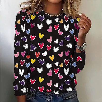 Women 3D Love Long Valentine's Tees - Mad Fly Essentials