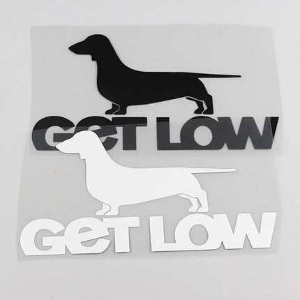 Window Dachshund GET LOW Auto Decal - Mad Fly Essentials