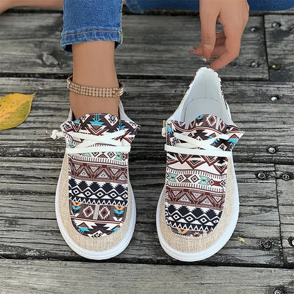 Women Bohemian Fashion Round Toe Sneakers