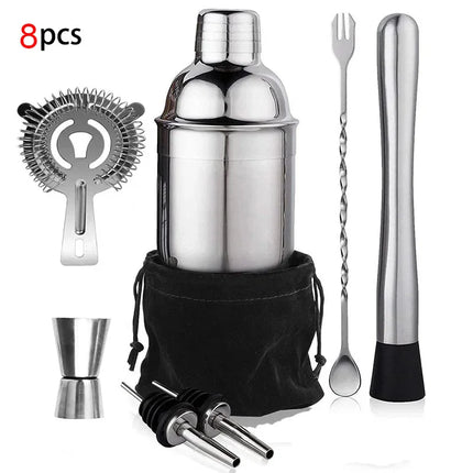 Stainless Cocktail Shaker Wine Martini Bar Tools Party Set