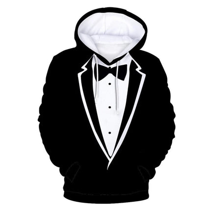 Boys Realistic Tie  Suit 3D Hoodies