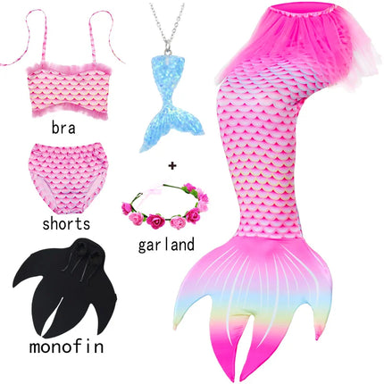 Girl Mermaid Tail Beach Dresses