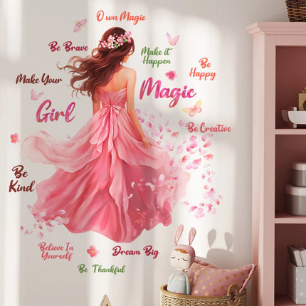 Moon Girl Vinyl 3D Child Wall Stickers