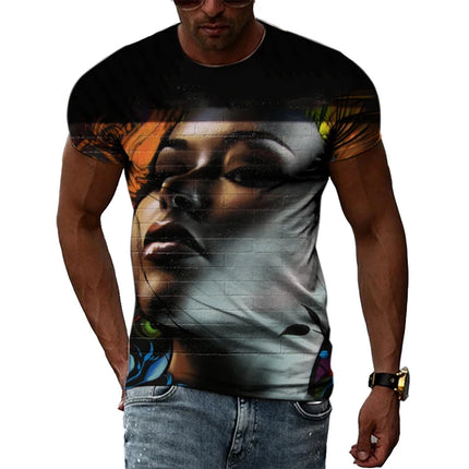 Men 3D Summer Street Art Graffiti Tees