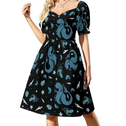 Women Mythical Unicorn Dragon MIDI Sun Dress