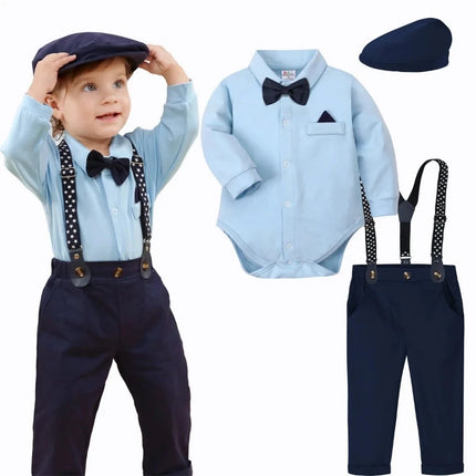 Baby Boy Blue Green Birthday Party Gentleman Outfit