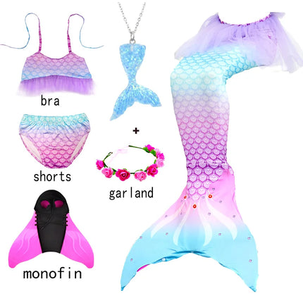 Girl Mermaid Tail Beach Dresses