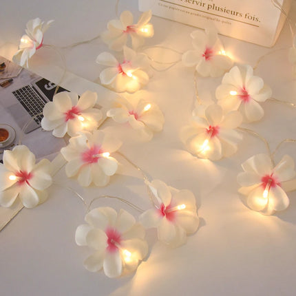 Hawaiian Plumeria LED Flower Garden Wedding String Light