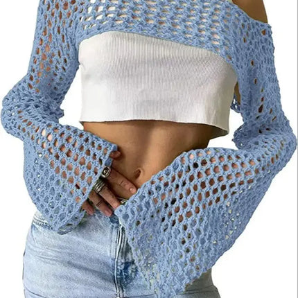 Women 2024 Summer Vintage Hollow Crop Top 