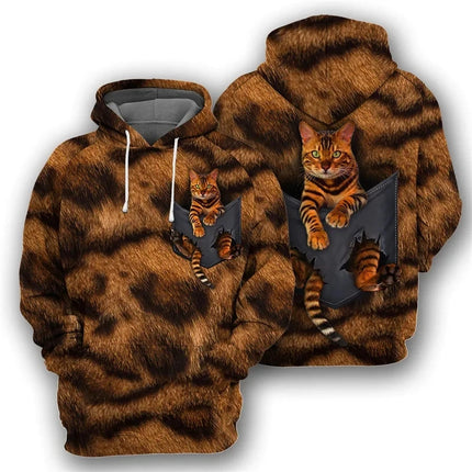 Men Autumn 3D Animal Hoodies