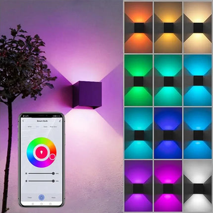 Outdoor RGB LED Smart APP Wall Lamp