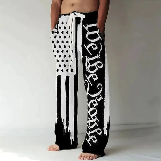 Men Fashion We The People Flag Beach Pants