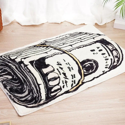 Money Shaped Irregular Unique Floor Mat