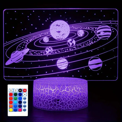 3D LED Optical Solar System Night Light