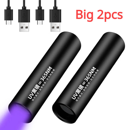 Mini LED UV Blacklight Inspection Flashlight