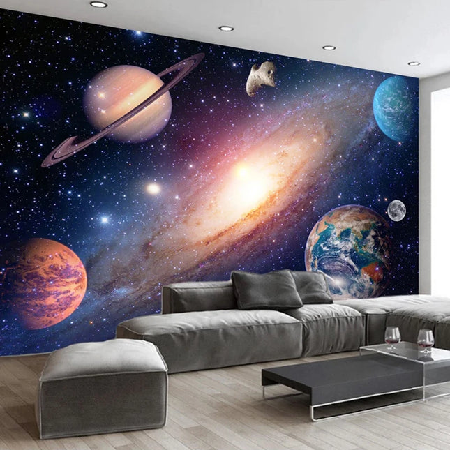 Custom 3D Starry Night Mural Wallpaper - Mad Fly Essentials