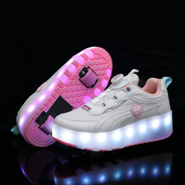 Girls USB Charging 28-42 LED Light Sneakers